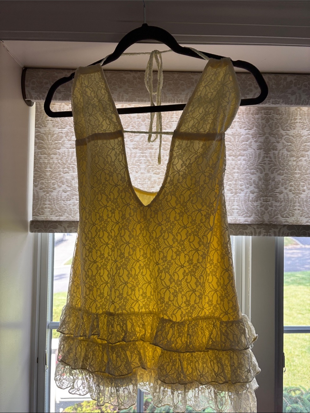 Edikted yellow Lace Casual Dress